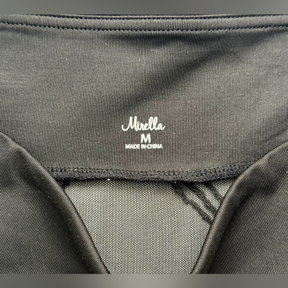 Mirella Black Elastic Mesh + Velvet Detail Ballet Skirt | Size Medium - Picture 4 of 13